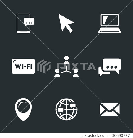 Vector Set of Social Network Icons. 30690727