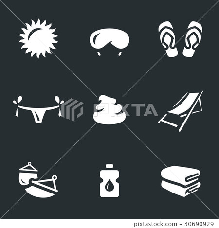 Vector Set of Beach holidays Icons. 30690929