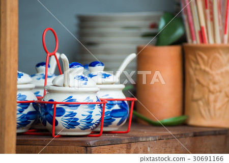 thai porcelain cup for flovoring in restaurant 30691166