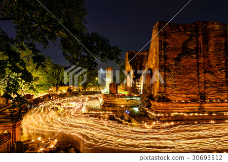 Light Waving from Candle Around the Church 30693512