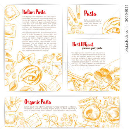 Italian pasta, macaroni product poster template 30694935