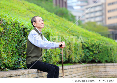 Senior break to take a walk Senior break to take a walk 30695568