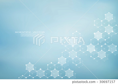 Hexagonal structure molecule dna of neurons system Hexagonal structure molecule dna of neurons system 30697157