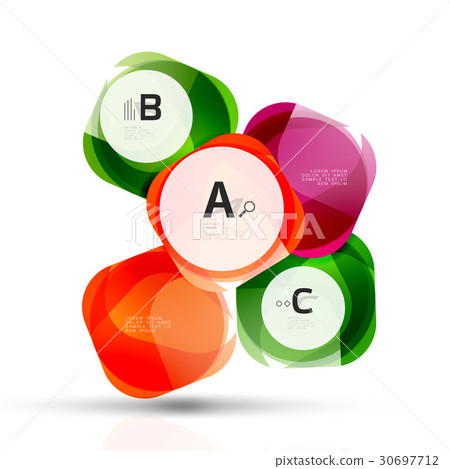 Vector glossy square elements 30697712