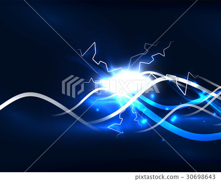 Glowing wavy lines template Glowing wavy lines template 30698643