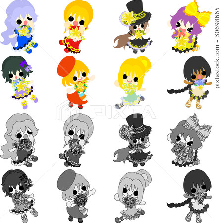 Icon of girls in a fashionable star's dress Icon of girls in a fashionable star's dress 30698665