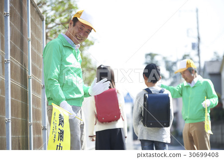 Safety assistance at senior volunteer school road 30699408