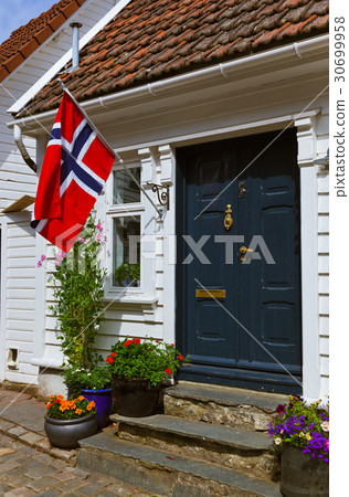 Street in old centre of Stavanger - Norway 30699958