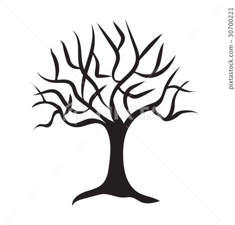 Tree silhouette isolated illustration 30700221