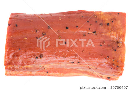 Delicious smoked pork belly. 30700407