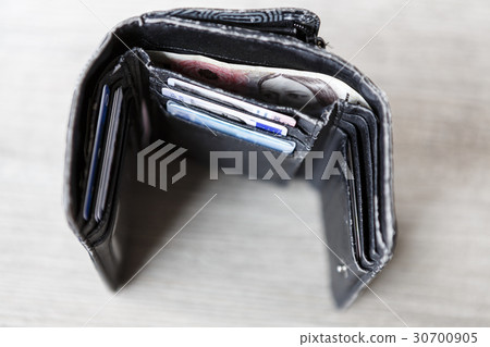 open black woman wallet with money and id cards open black woman wallet with money and id cards 30700905