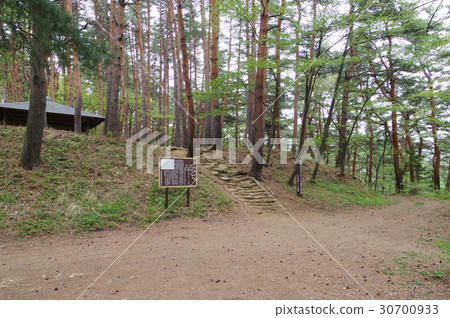 Lin Castle Ruins Otomon Bikubaku Shinshu Matsumoto Castle Ruins of Sengoku Period Shogunate of Shingen Takeda Shogun attacked and destroyed the mountain castle 30700933