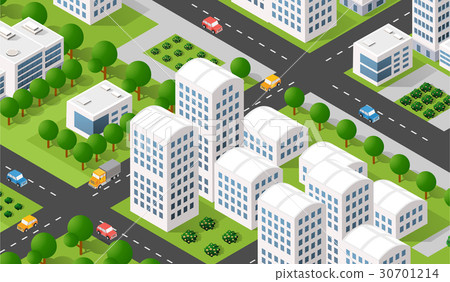 Isometric 3D illustration city urban 30701214