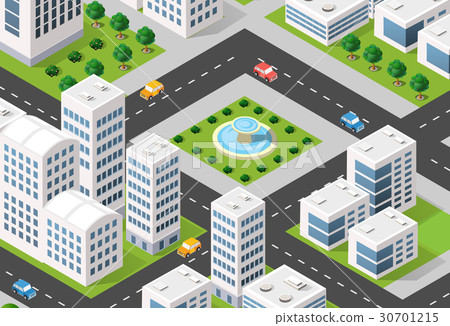 Isometric 3D illustration city urban 30701215