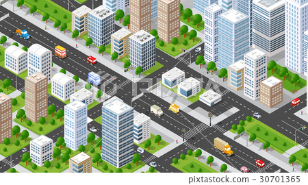Isometric illustration city 30701365