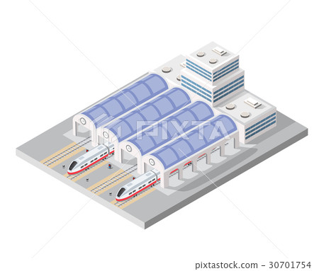 isometric high-speed train 30701754