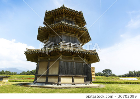 The octagonal drums of Tamaji castle ruins 30702099
