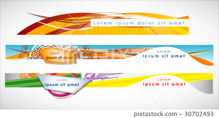 Horizontal Header Menu Examples Vector Header Horizontal Web Menu Design. - Stock Illustration ...