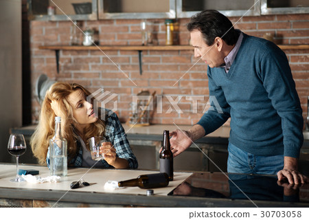 Indignant male person does not know how to react 30703058