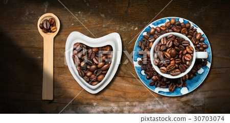 I Love Coffee - Spoon - Heart - Cup 30703074