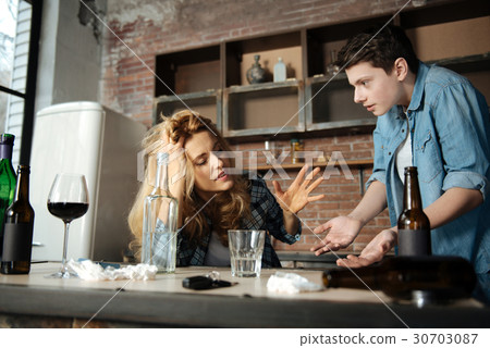 Surprised boy being at a loss 30703087