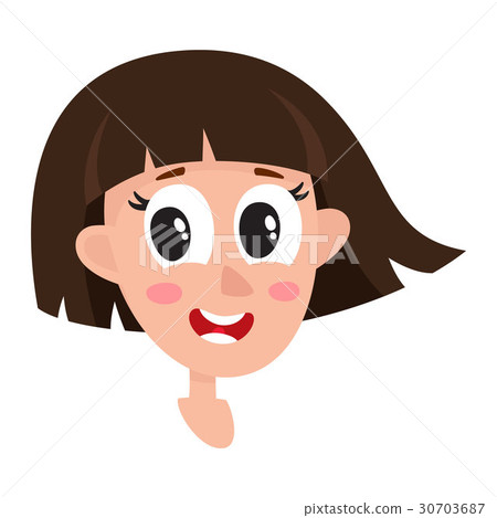 Pretty dark brown hair woman, wow facial 30703687