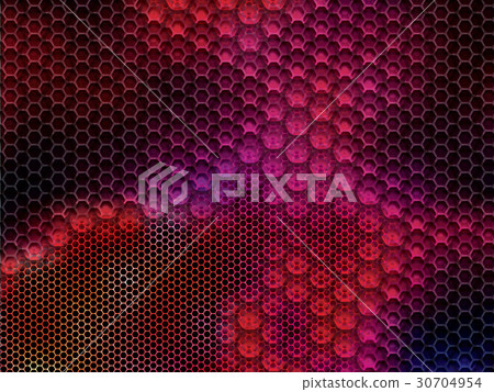 Metal background with hexagons - Stock Illustration [30704954] - PIXTA