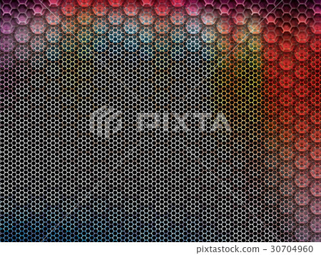 Metal background with hexagons Metal background with hexagons 30704960