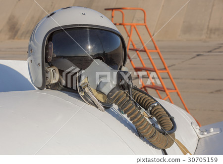Helmet and oxygen mask of a military pilot 30705159
