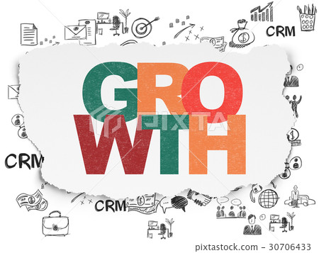 Finance concept: Growth on Torn Paper background Finance concept: Growth on Torn Paper background 30706433