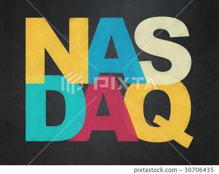 Stock market indexes concept: NASDAQ on School Stock market indexes concept: NASDAQ on School 30706435