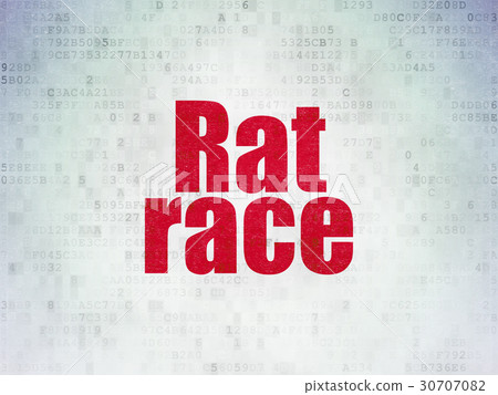 Politics concept: Rat Race on Digital Data Paper 30707082