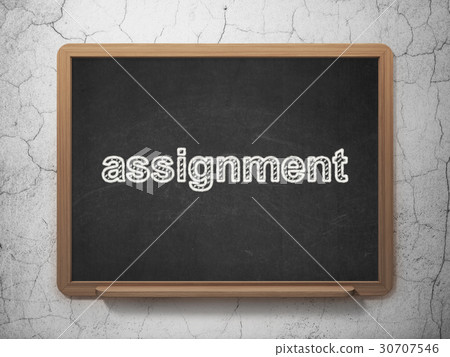 Law concept: Assignment on chalkboard background 30707546