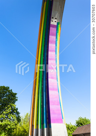 detail of rainbow painted Arch of Diversity detail of rainbow painted Arch of Diversity 30707603