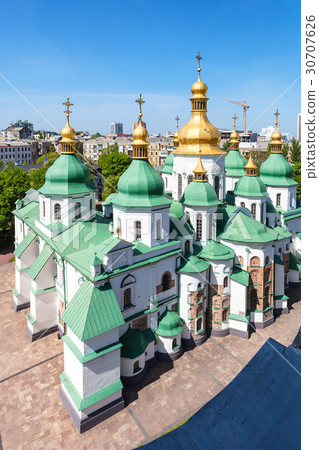 above view of Saint Sophia Cathedral in Kiev 30707626