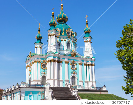 view of Saint Andrew's Church in Kiev city 30707717