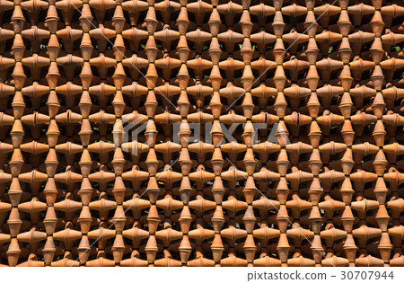 Many flower pots arranged for backdrop Many flower pots arranged for backdrop 30707944