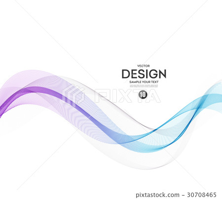 Abstract vector background, blue and purple wavy 30708465