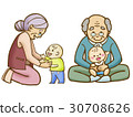 Grandpa Baby playing with grandma 30708626