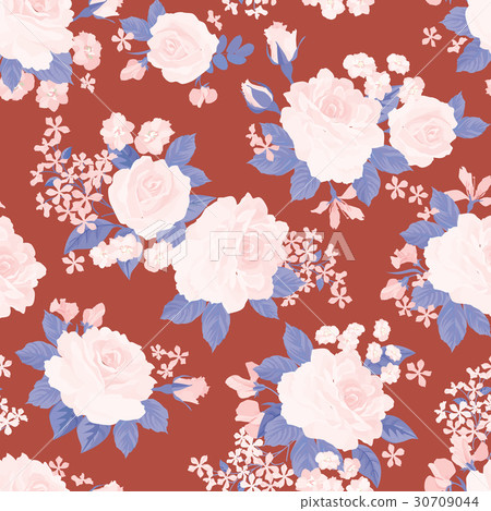 Floral garden seamless pattern. Flower background. Floral garden seamless pattern. Flower background. 30709044