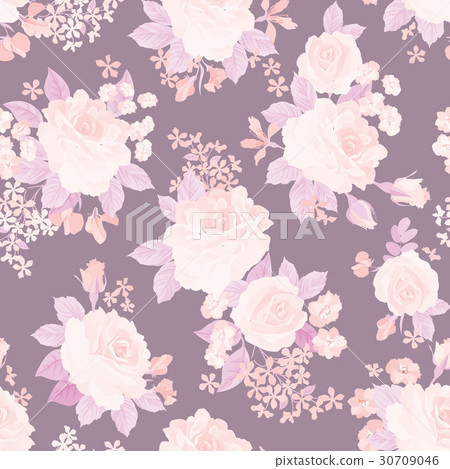 Floral garden seamless pattern. Flower background. Floral garden seamless pattern. Flower background. 30709046