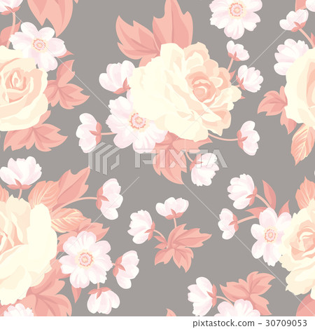 Floral seamless pattern. Flower rose background Floral seamless pattern. Flower rose background 30709053
