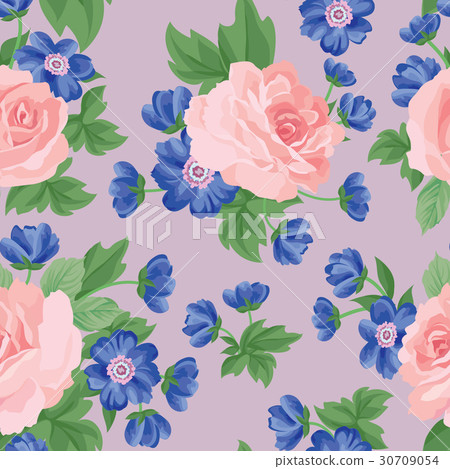 Floral seamless pattern. Flower background Floral seamless pattern. Flower background 30709054