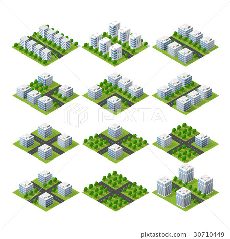 City quarter top view 30710449