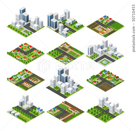 City quarter top view 30710455