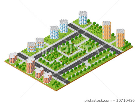 City quarter top view 30710456