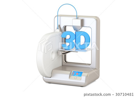 Modern 3D printer, 3D rendering Modern 3D printer, 3D rendering 30710481