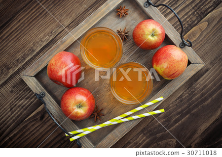 Apple cider in glass 30711018