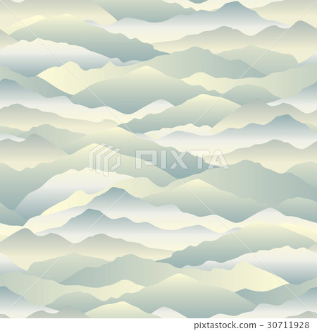Abstract wave seamless pattern. Mountain skyline 30711928
