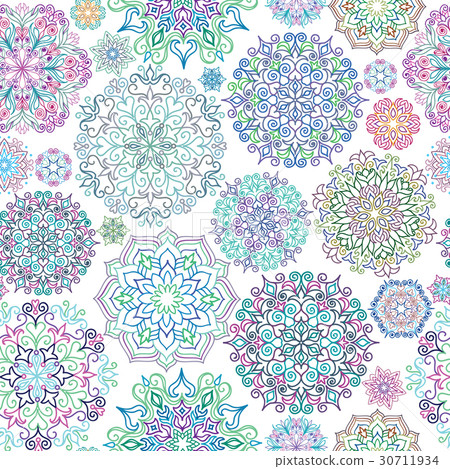 Floral seamless pattern Abstract oriental ornament 30711934